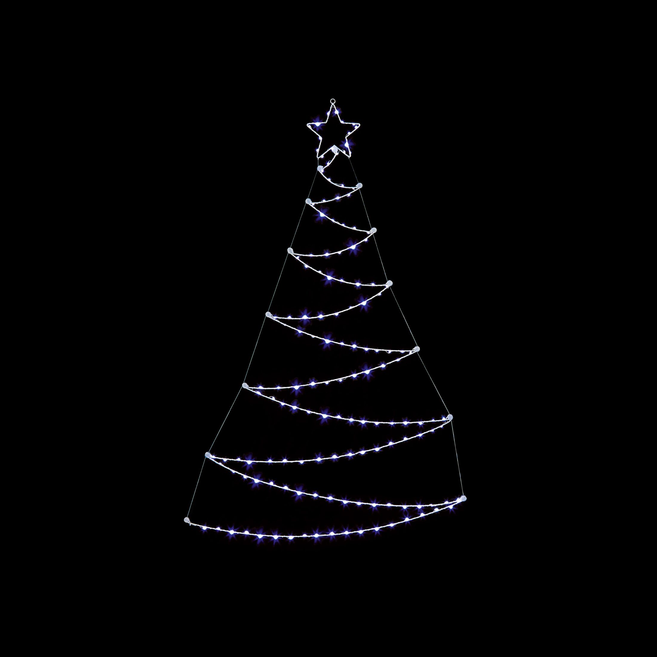 5052998057899 1 UltraBrights 140 LED White Wavy Christmas Tree Shaped Lights.jpg